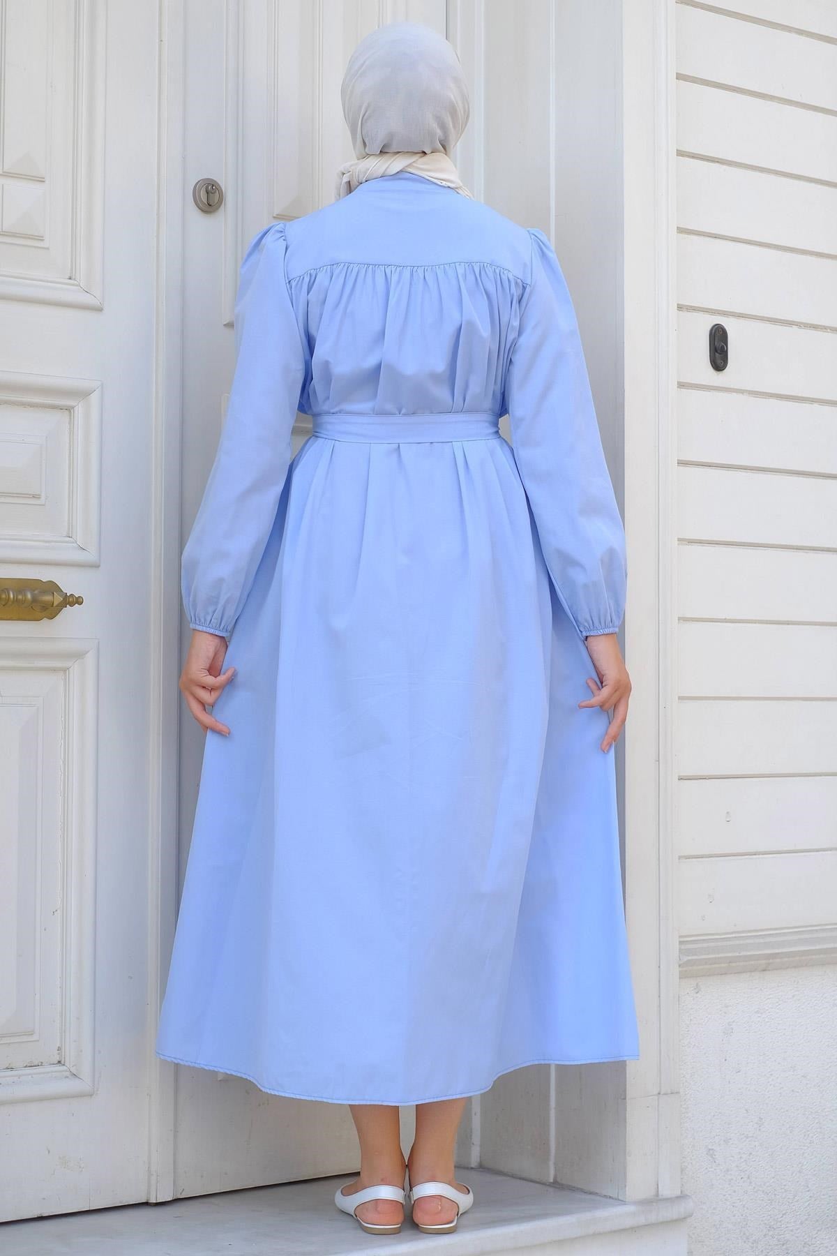 Robed Mevlana Dress Baby Blue Hm2223