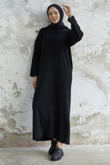 Ivona Hooded Knit Dress - Navy Ms00rf911