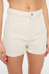 Stone High Waist Denim Shorts Twoss22sr0501