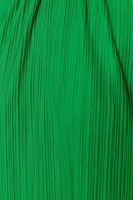 Green Shift/plain Zero Sleeve Midi Pleated Knit Dress Twoss23el00752