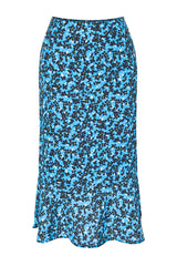 Animal Print Midi Woven Skirt With Multicolor End Flounce Viscose Fabric Twoss19fg0026