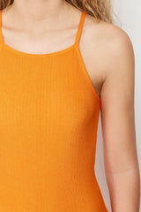 Orange Knitted Dress Tedss24el00012