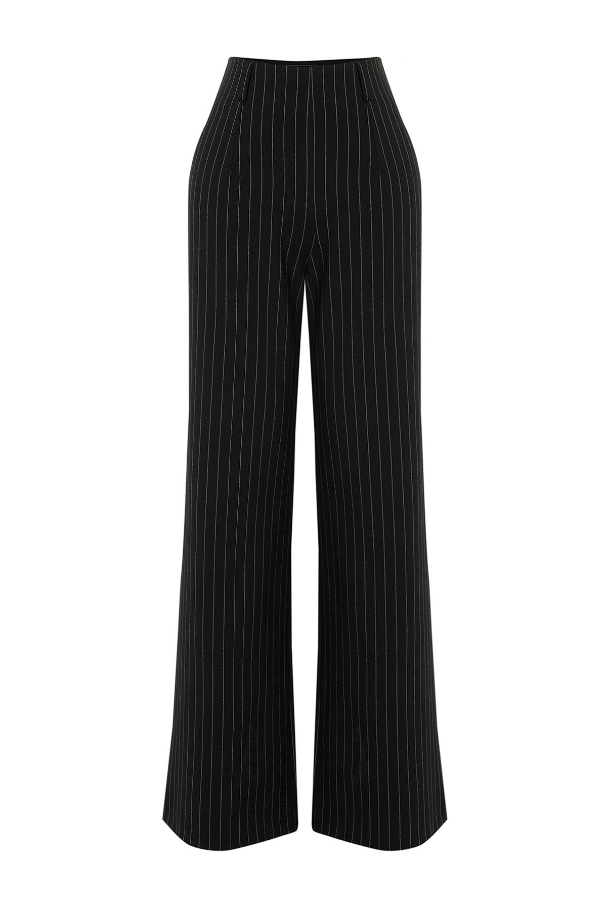 Limited Edition Black Striped Woven Pants Twoss24pl00106