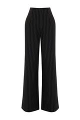 Limited Edition Black Striped Woven Pants Twoss24pl00106