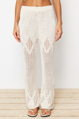 Stone Opened/perforated Bohemian Wide Leg Pants Twoss24pl00034