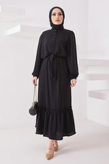 Meyra Button Ayrobin Dress - Black Ms00mc99300