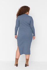 Indigo Knitted Dress Tbbaw23ah00017