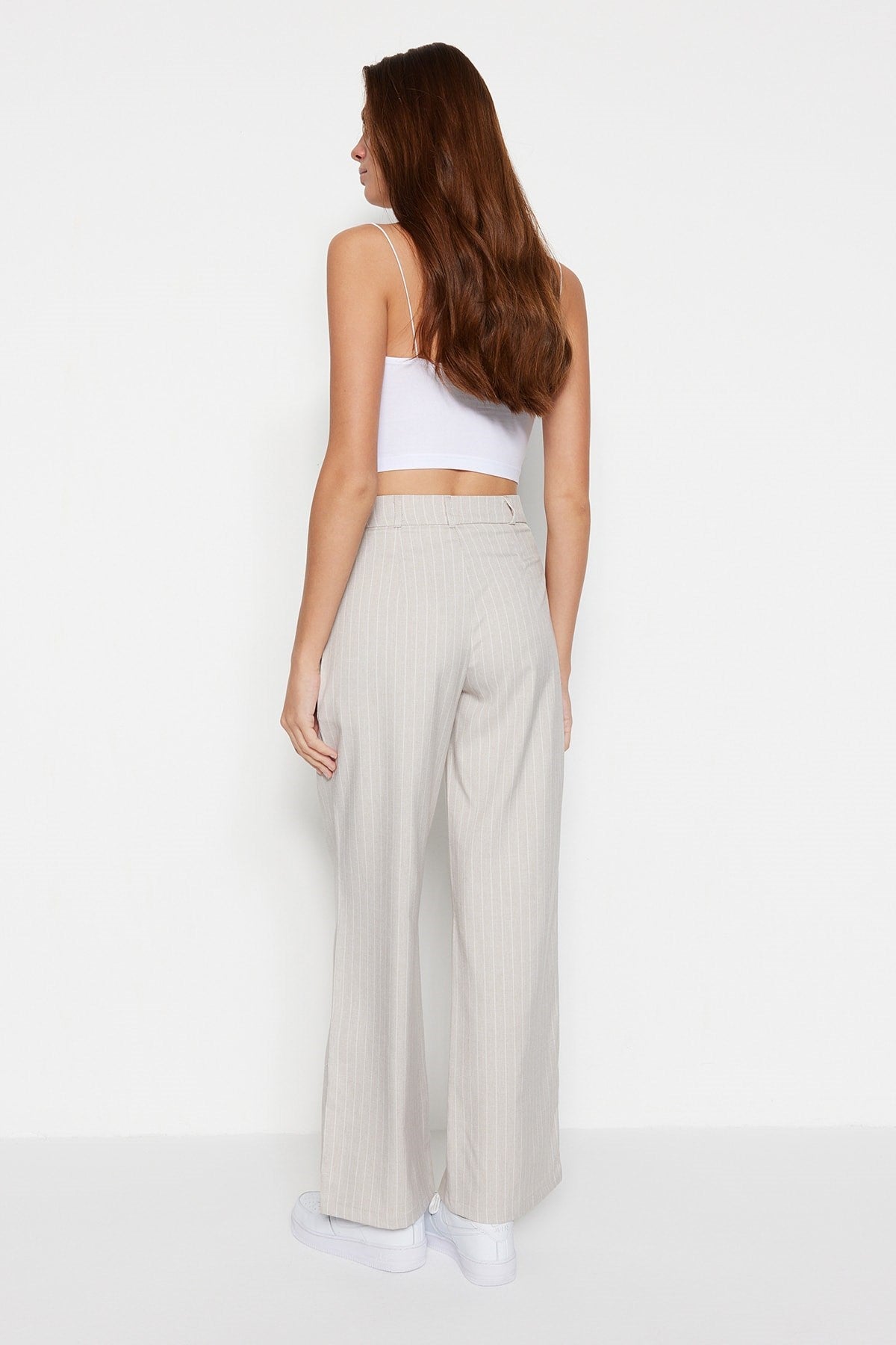 Stone Wide Legg/wide Leg Woven Striped Pants Twoss23pl00109