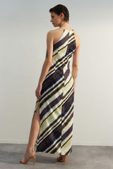 Multi Color Sleeveless Shift/straight Cut Maxi Lined Woven Dress Twoss23el02238