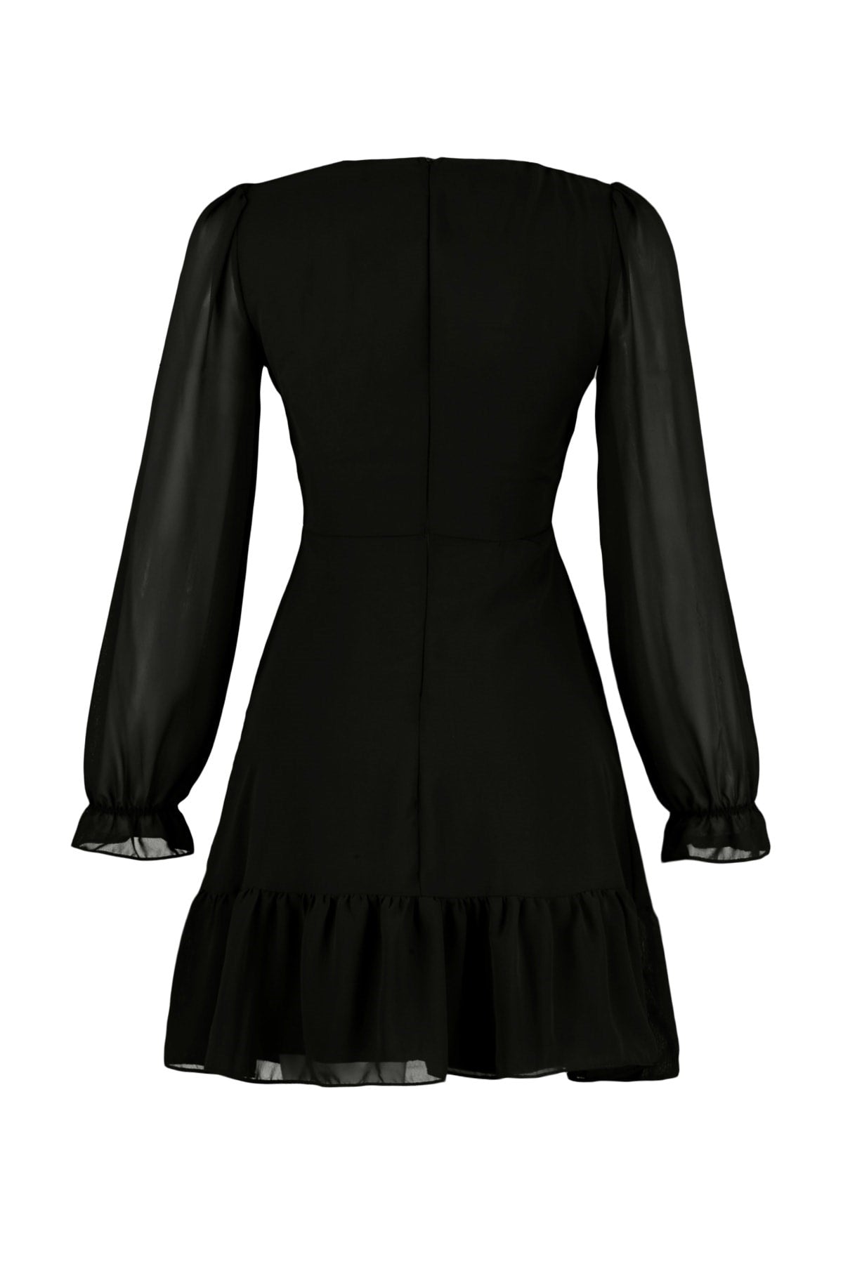 Black Collar Detailed Woven Dress Twoaw23el01087