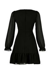 Black Collar Detailed Woven Dress Twoaw23el01087