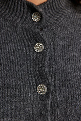 Anthracite Button Closure Cardigan Tbbaw24av00019