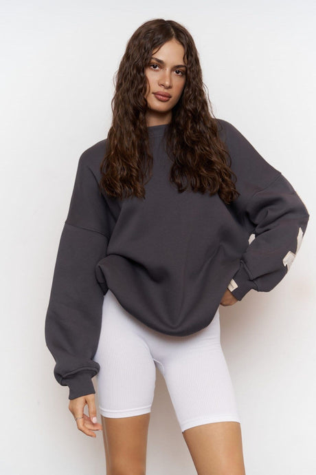 Saddle Mcclctn Anthracite Oversize Sweatshirt 2262