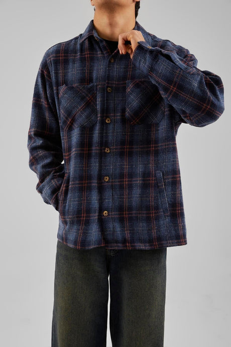 Beige Lumberjack Shirt With Front Pocket Flaw-093-011-001