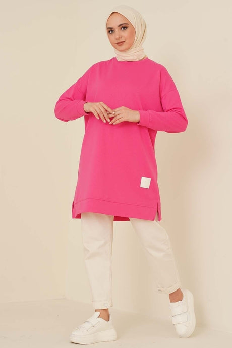 Women's Seasonal Loose Crew Neck Long Burkini Tunic Long Sport Model Seasonal Tunic B102