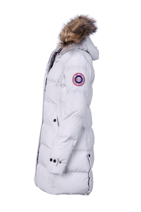 Women's Long Removable Fur Hooded Padded Water Repellent Windproof Inflatable Coat 8273 1001m8273