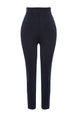 Black Bouncer High Waist Ribbed Waist Elastic Slim Fit Thick Knit Pants Twoaw24pl00114