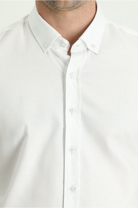 Long Sleeve Slim Fit Oxford Cotton Shirt 469295