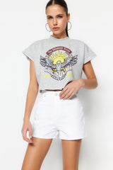 White Denim Shorts Twoss23sr00155