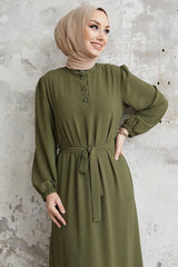 Meyra Button Ayrobin Dress - Black Ms00mc99300