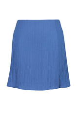 Indigo Textured Fabric Mini Size Woven Skirt Twoss24et00106