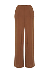 Cinnamon Straight/straight Cut Back Waist Elastic Modal Content Woven Pants Twoss24pl00051