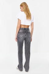 Grey Low Waist Wide Leg Jeans Twoss24je00033