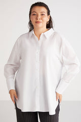 Amarabb Boyfriend Loose Single Plus Size Shirt Amarabb01112023