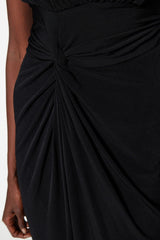 Black Detailed Long Night Evening Dress Tprss22ae0034