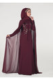 Women's Burgundy Cape Evening Dress 38102 18yablt38102