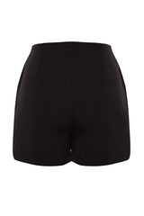 Black Belted Woven Shorts Skirt Twoaw24sr00027