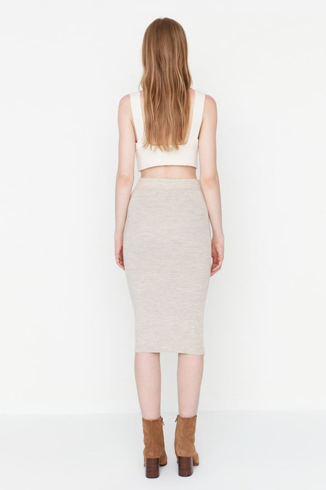 Black Midi Pencil Knit Skirt Twoaw20du0006