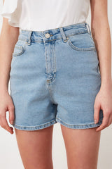 Indigo Mom High Waist Denim Shorts Twoss20sr0210