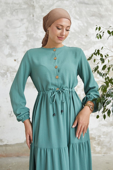 Pamela Buttoned Ayrobin Dress - Mint Ms00mc001920