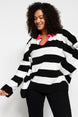 Green Polo Neck Striped Knitwear Sweater Tbbaw23an00045