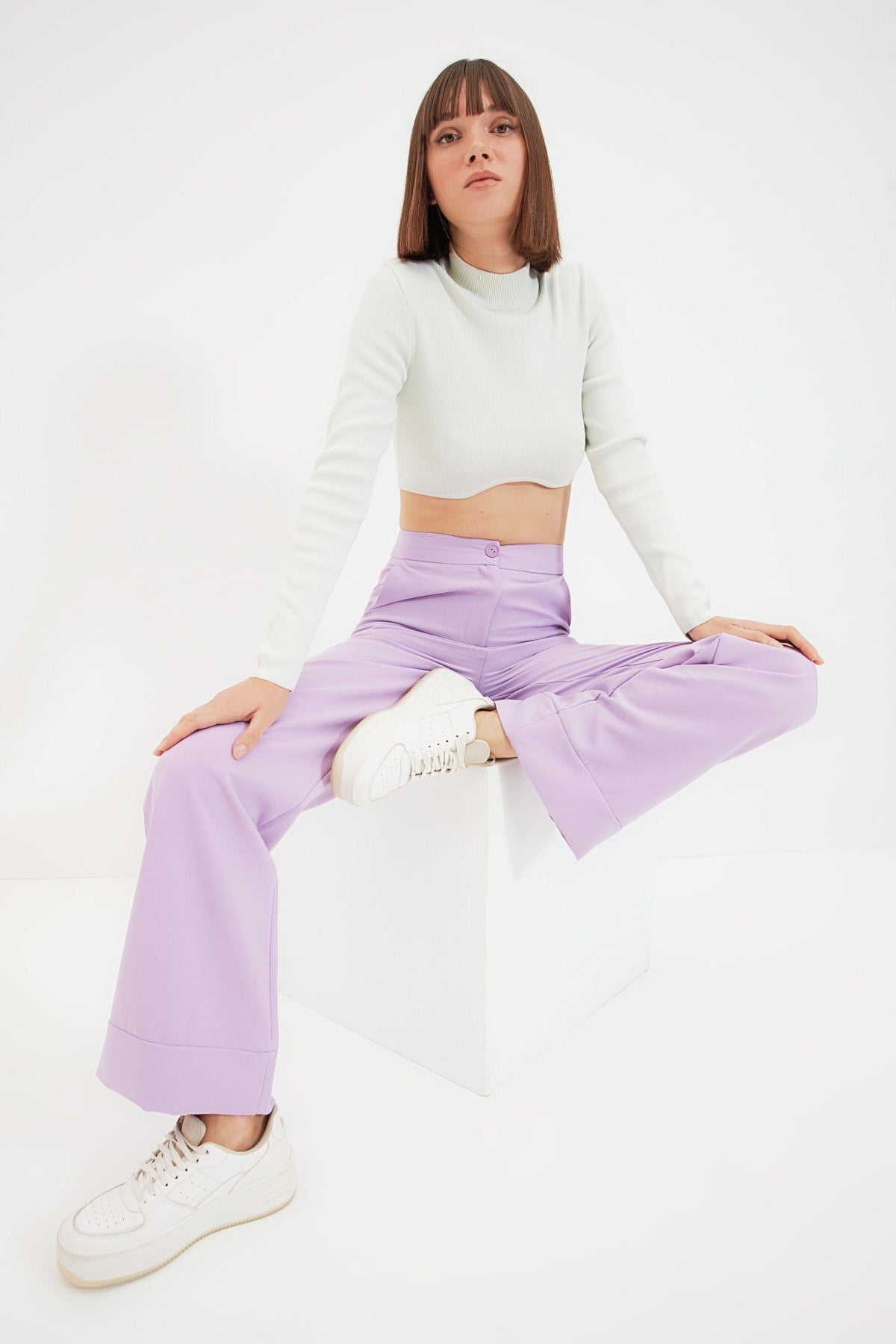 Lilac Wide Leg/wide Leg Woven Pants Twoss19st0179