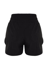 Khaki Waist Pocket Detailed Parachute Fabric Sport Shorts Thmss24sr00003