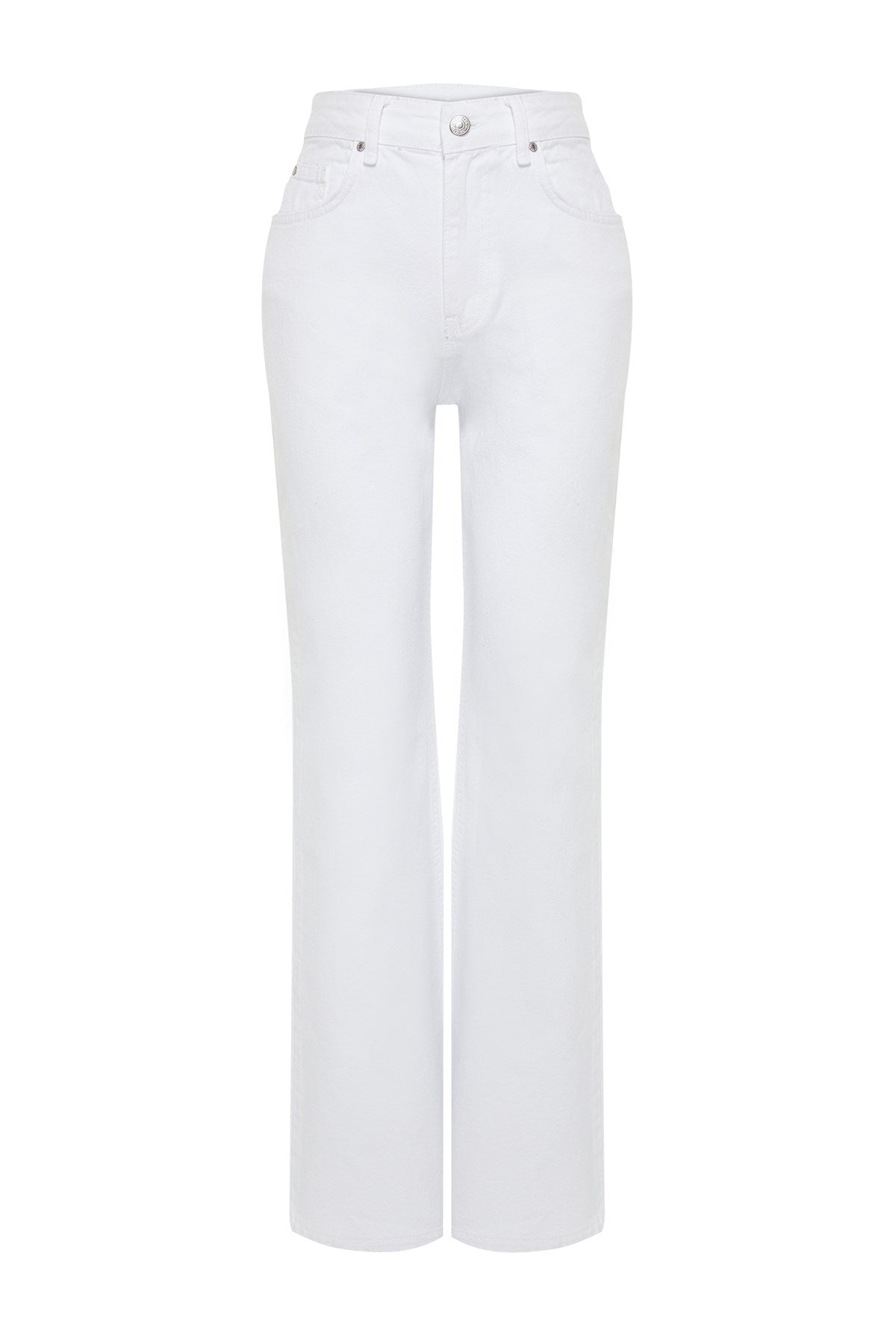 White High Waist Wide Leg Jeans Twoss24je00140