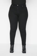 Black High Waist Skinny Jeans Tbbaw23cj00012