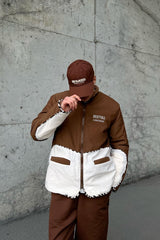 Double Sided Brown Teddy Coat Flaw-223-022-002