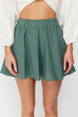 Khaki Woven 100% Cotton Shorts & Bermuda Tbess24sr00001