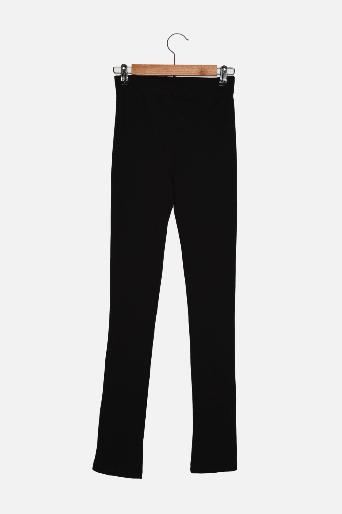 Black Slit Detailed Knitted Tall Pants Twoaw22pl0323