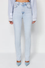 Light Blue High Waist Flare Jeans Twoaw23je00657