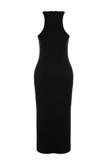 Black Body Sitting Shiny Stone Chic Evening Dress Tprss24el00128