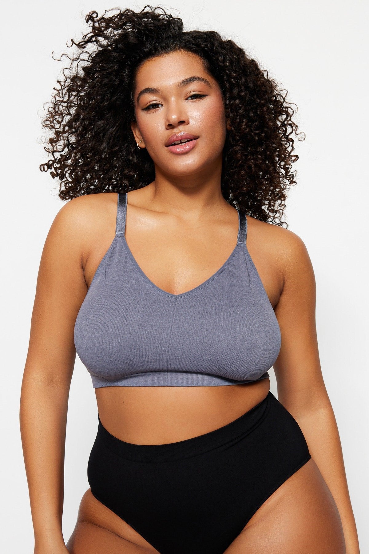 Grey Seamless Bra Tbbss23cw00001