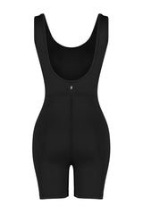 Black Jumper Waist Reflector Print Detailed Knitted Sports Jumpsuit Thmss23tu00020