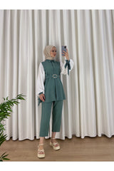 Belted Burkini Double Set Taba 792246-510y01007060