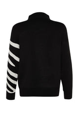 Black Contrast Color Knitwear Sweater Twoaw24kz00836