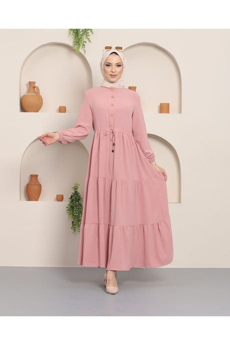 Ayrobin Burkini Dress With Ruffle Buttons Mn001