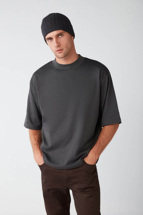 Ascolı Basic Oversize Khaki T-shirt Ascoli01092022